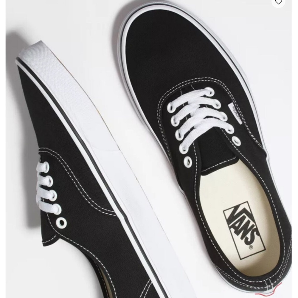 Vans Authentic Shoe - Black and White Canvas Sneakers